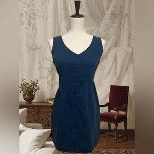 Blue patchwork dress